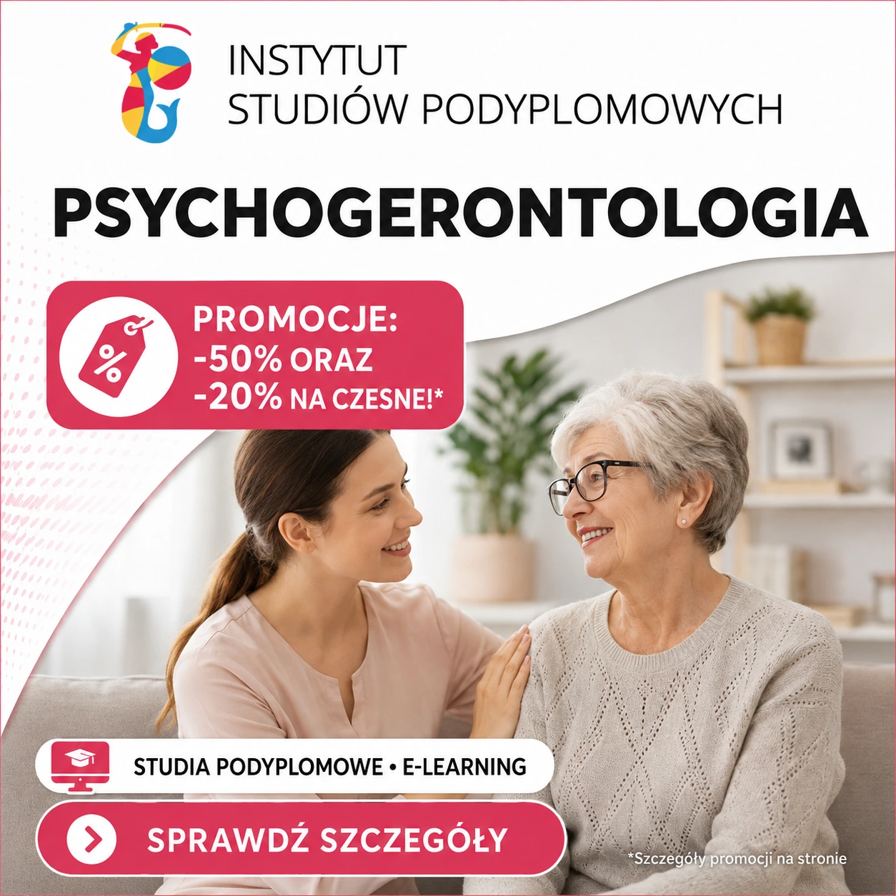 Psychogerontologia – studia podyplomowe w ISP Katowice